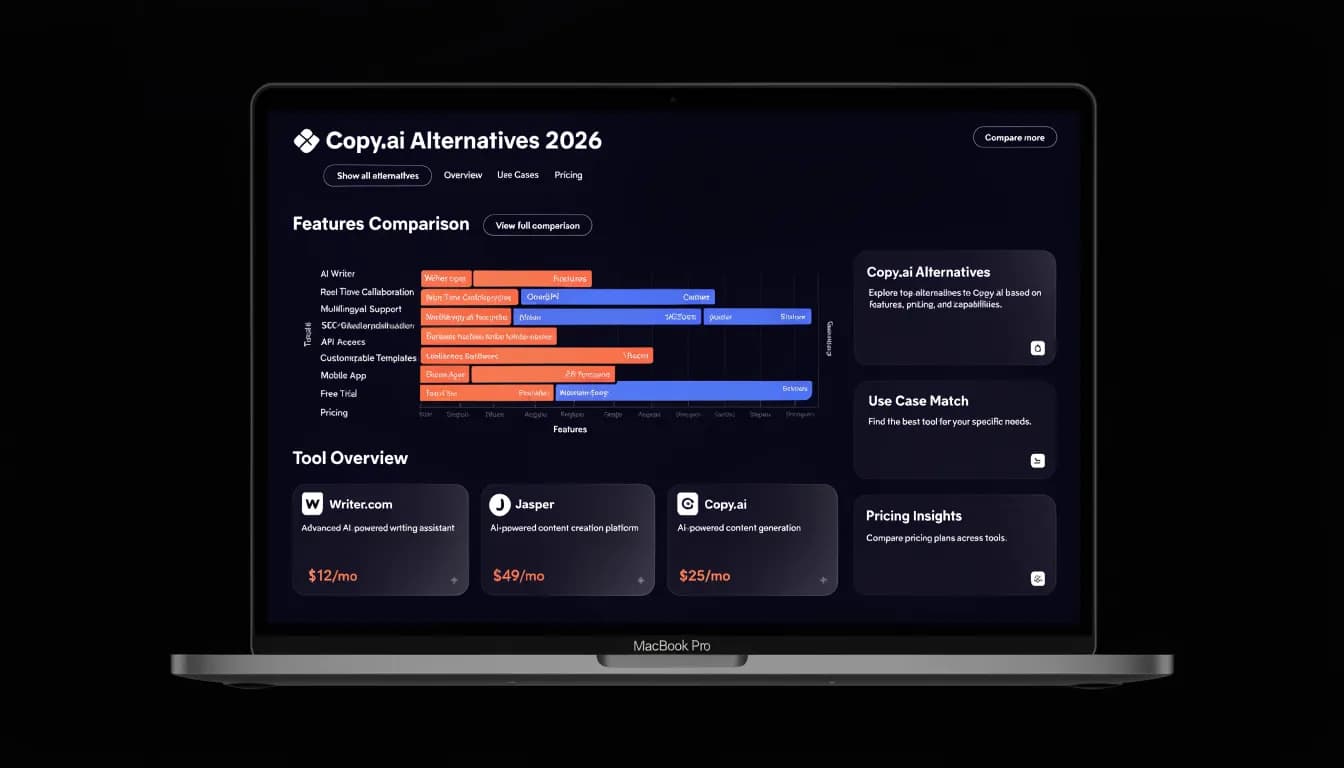 Copy.ai alternatives comparison 2026 — best tools to replace Copy.ai for content marketing teams